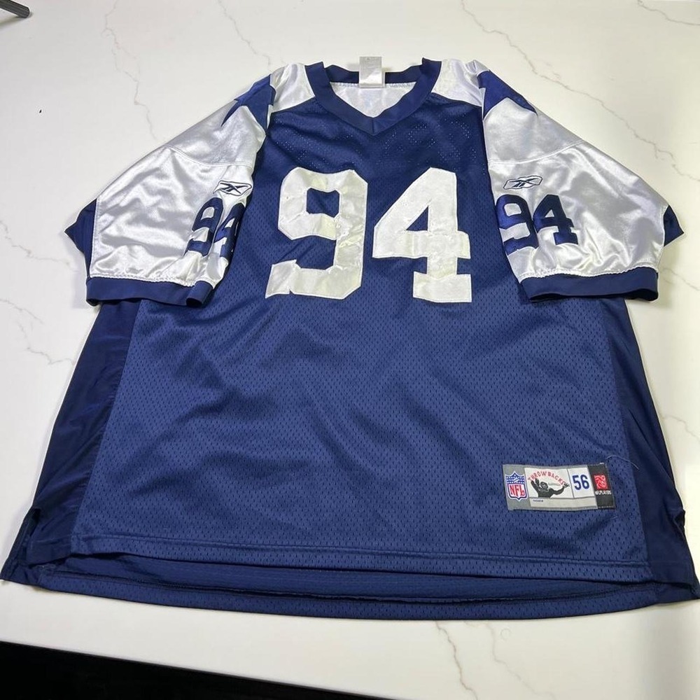 Reebok NFL Jersey Mens Dallas Cowboys DeMarcus Ware 94 Navy Silver Size 56